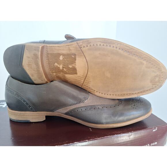 Rush by Gordon Rush Grovelea Monk Strap Shoes Grey Leather Men’s 9M - Picture 8 of 8